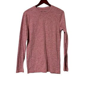 BKE Shirt Mens Medium Red Heather Long Sleeve Pullover Buckle BKE